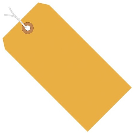 Bsc Preferred 4 3/4 x 2-3/8'' Fluorescent Orange 13 Pt. Shipping Tags - Pre-Strung, 1000PK BUY00015600